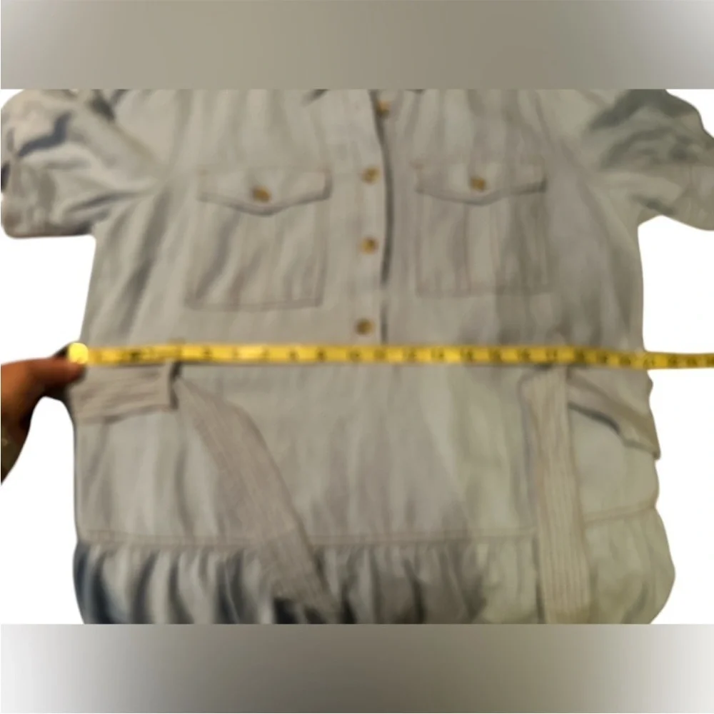 Soft Surroundings NWT Blue Midi Dress with Puff Sleeves and Pleats - Picture 10 of 10